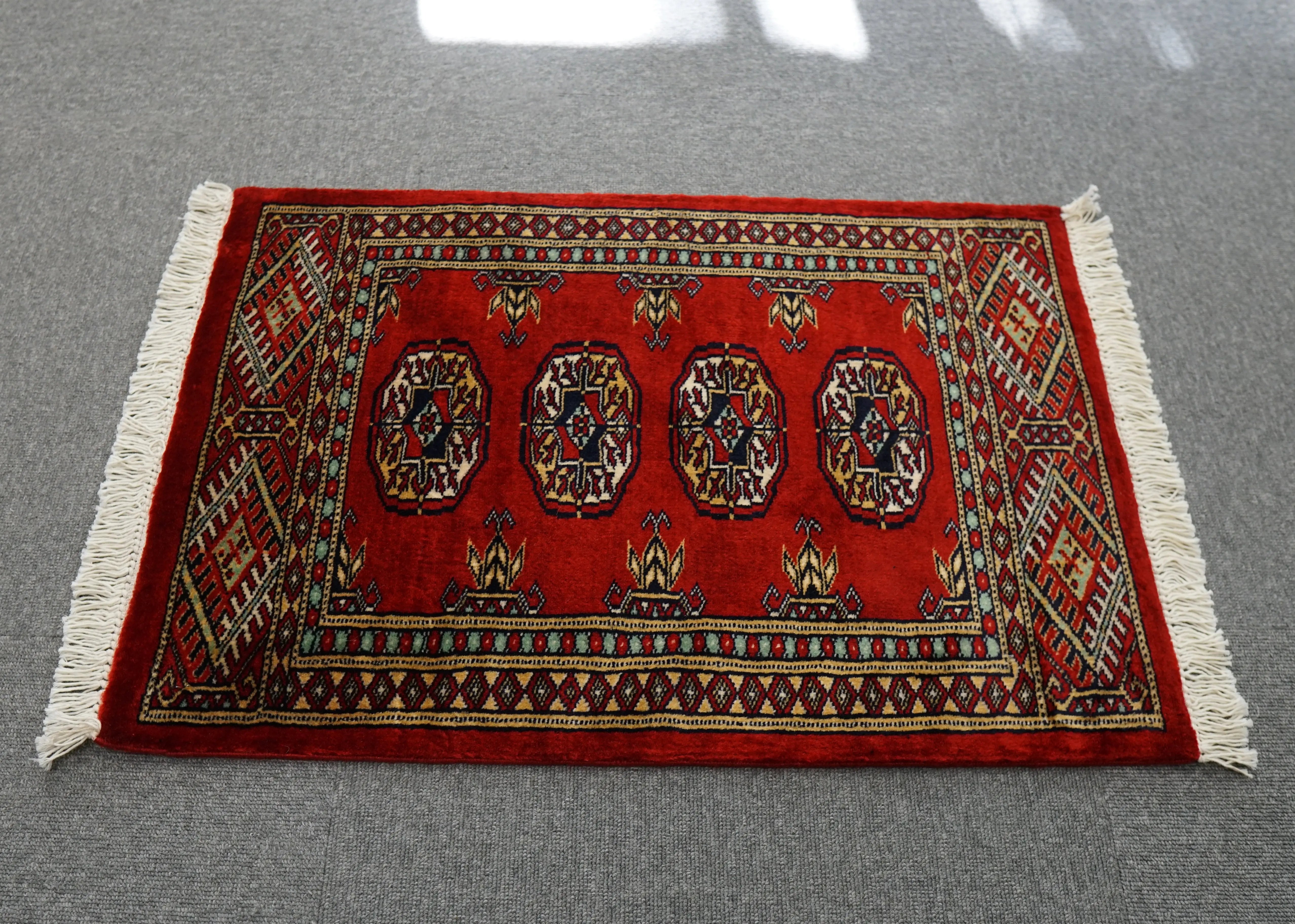 73×49cm トルクメン ボハララグ 手織り絨毯 - Decorworks