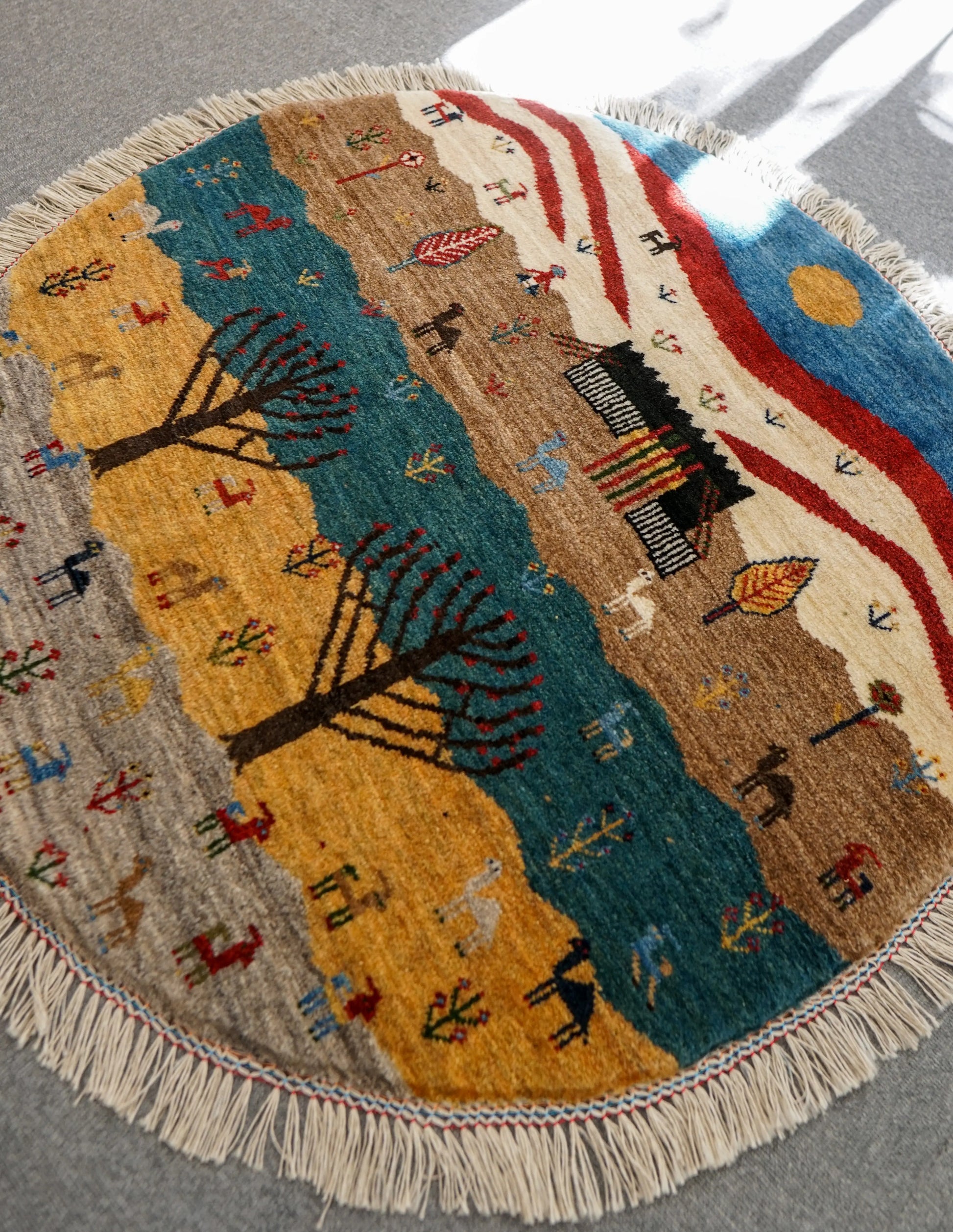100×100cm   ペルシャ手織りカシュクリギャッベ Decorworks