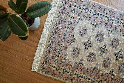 パキスタン手織り絨毯 玄関マット 95×63cm