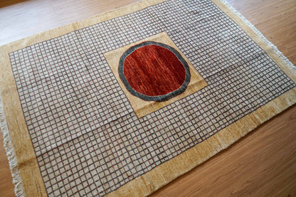  ガズニウール手織りギャッベ ラグ ギャベ 180cm×130cm  ペルシャ絨毯