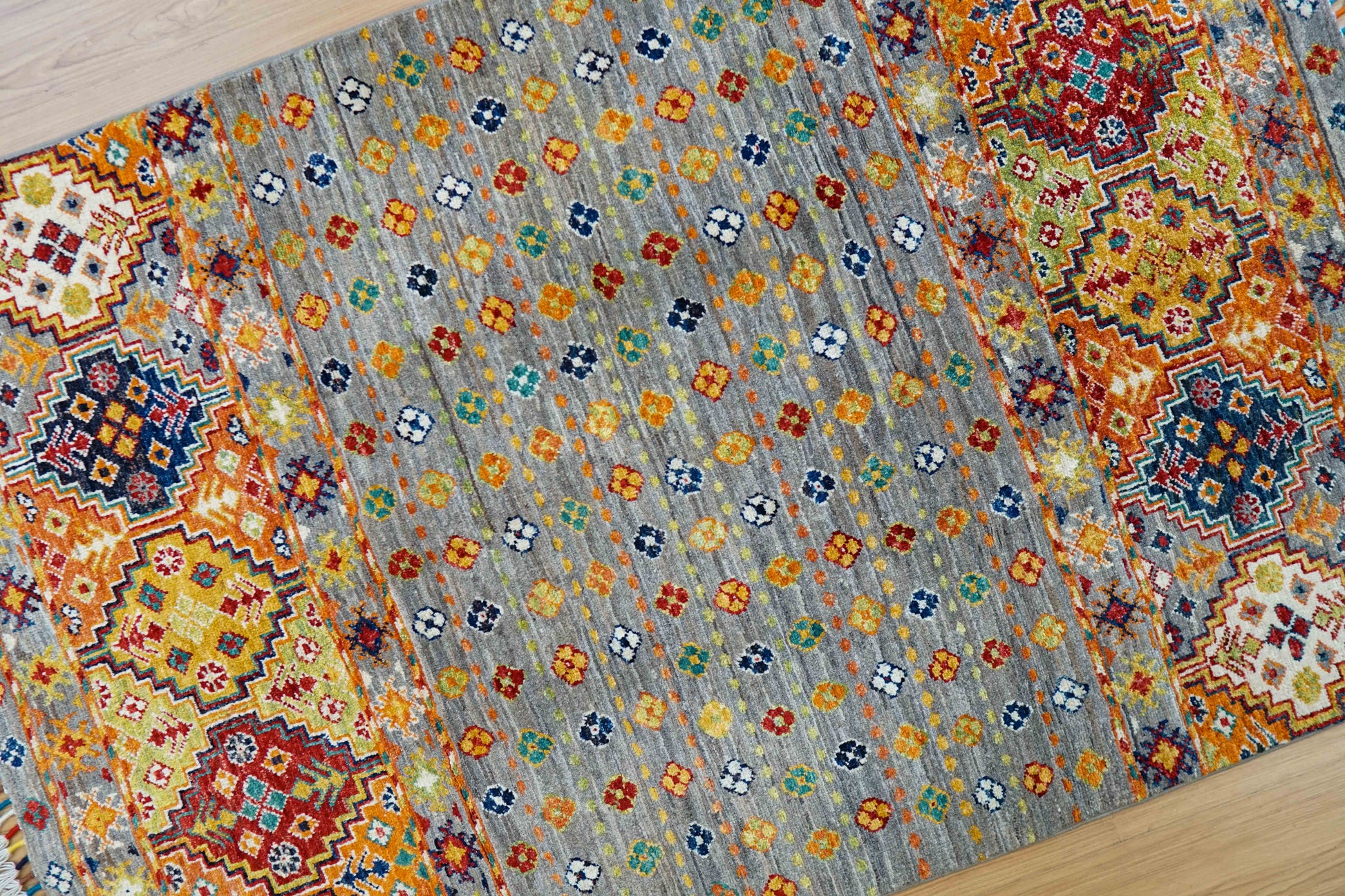  アフガニスタン手織り絨毯 151×97cm ガズニー トライバルラグ