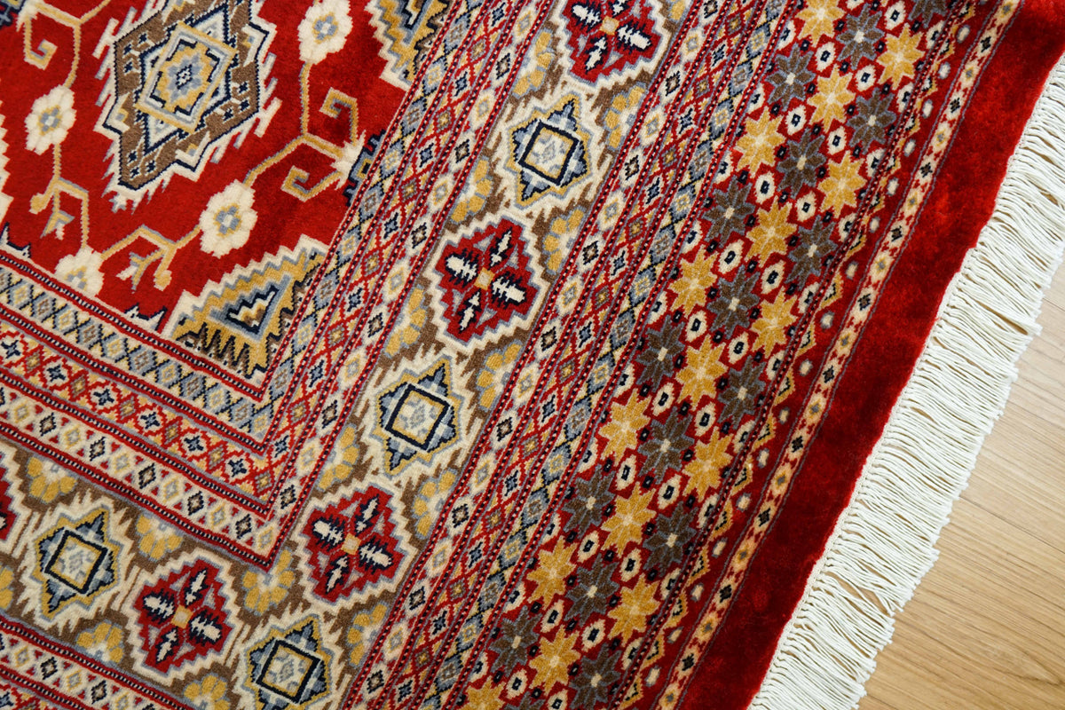  パキスタン手織り絨毯 ジャルダルデザイン 238×166cm｜ニュージーランド産メリノウール
