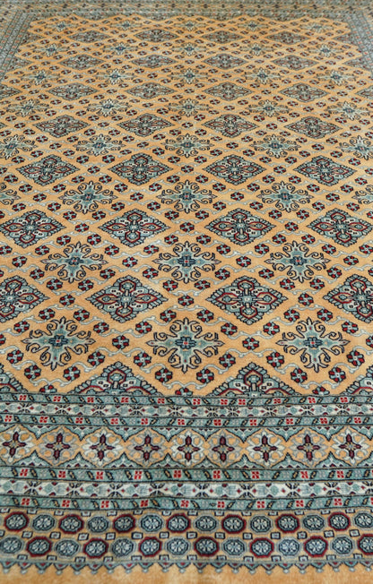  パキスタン手織り絨毯 ジャルダール柄 250×206cm｜ニュージーランド産メリノウール使用 ハンドノット