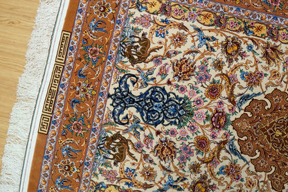 ペルシャ絨毯イスファハン サハラク房 163×110cm