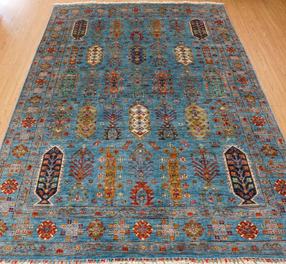  アフガニスタン手織り絨毯 ガズニ 241×172cm 手紡ぎウール・草木染め