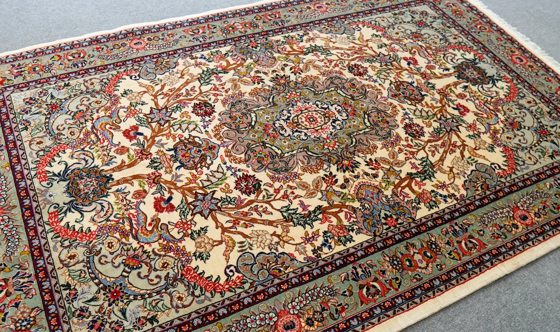 200×135cm　 ペルシャサルーク総手織り絨毯 Decorworks