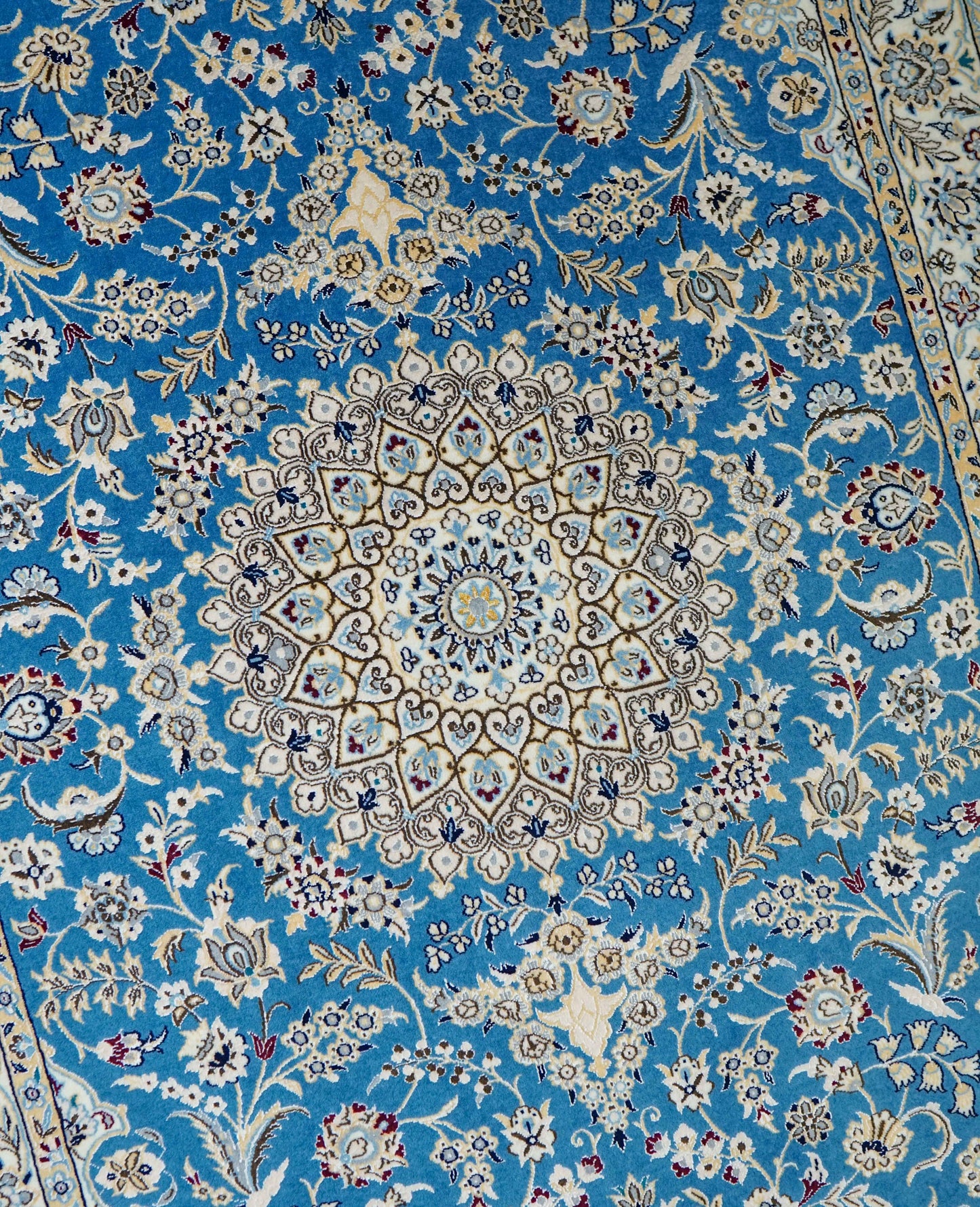  ペルシャ絨毯 ナイン産 6LA 192×120cm｜コルクウール＆シルク
