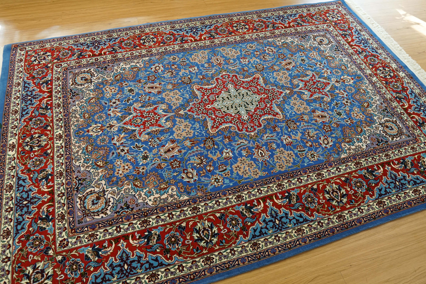  ペルシャ絨毯 イスファハン産 220×150cm  シャジュン房  4661