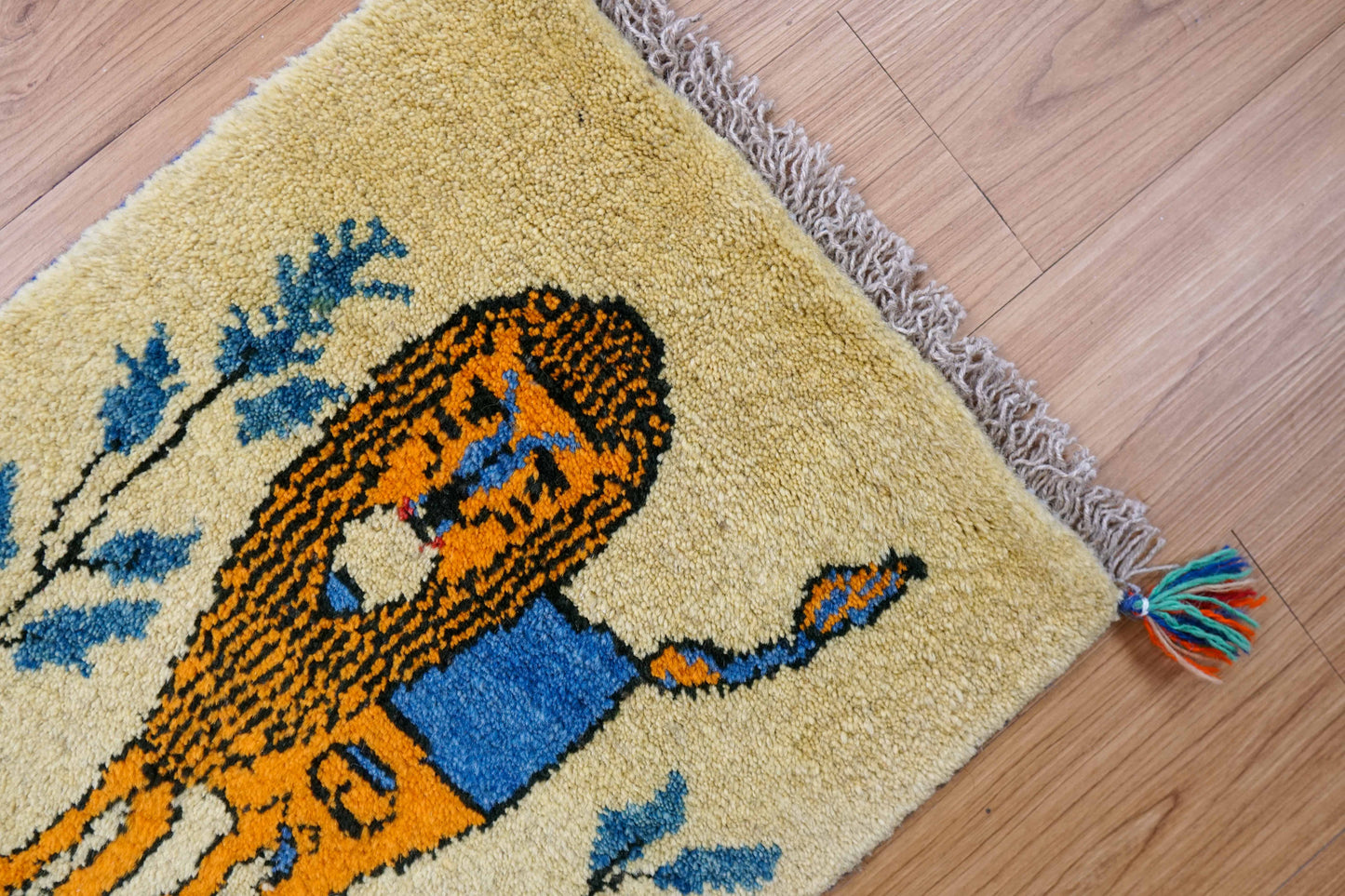 ペルシャ絨毯 手織りギャッベ 60×40cm