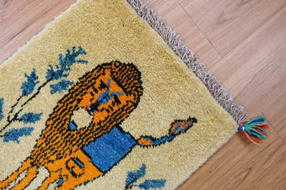 ペルシャ絨毯 手織りギャッベ 60×40cm