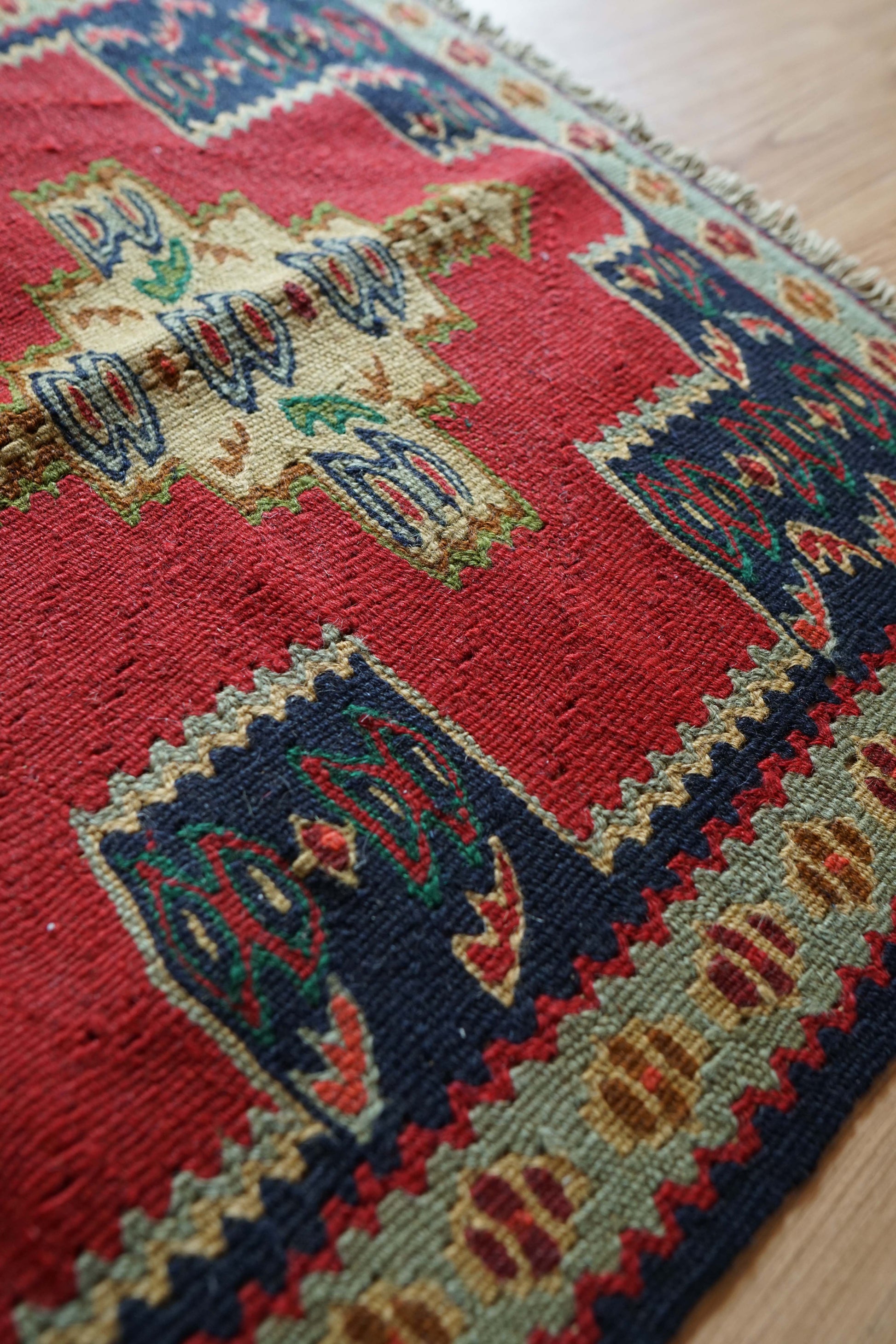  セネキリム 103×71cm イラン手織りキリム トライバルラグ 玄関マット