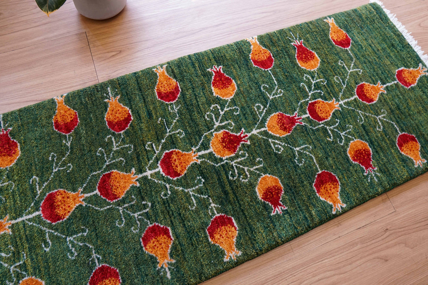 ペルシャ絨毯 カシュクリギャッベ リズバフトギャベ 117×43cm ランナー