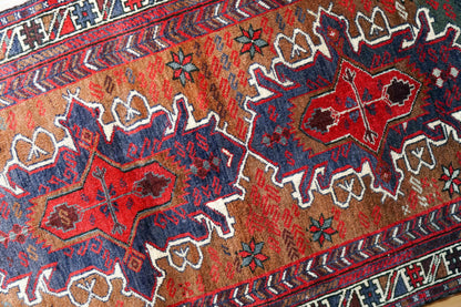  トライバルラグ ペルシャ絨毯 バルーチ 140x84cm