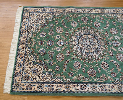  116×78cm ペルシャ手織り絨毯 ナイン産