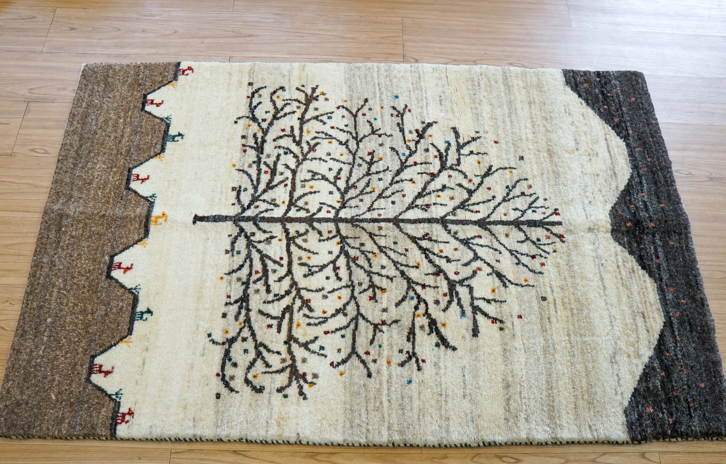  ペルシャギャッベ 手織り カシュクリギャベ 141×86cm