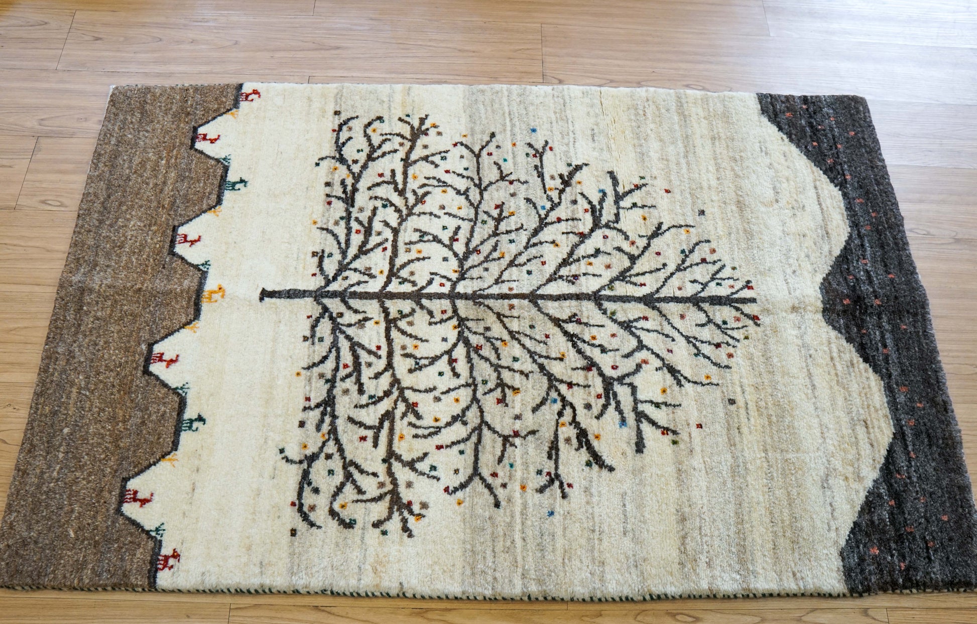  ペルシャギャッベ 手織り カシュクリギャベ 141×86cm