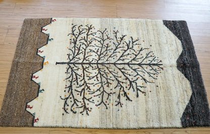  ペルシャギャッベ 手織り カシュクリギャベ 141×86cm