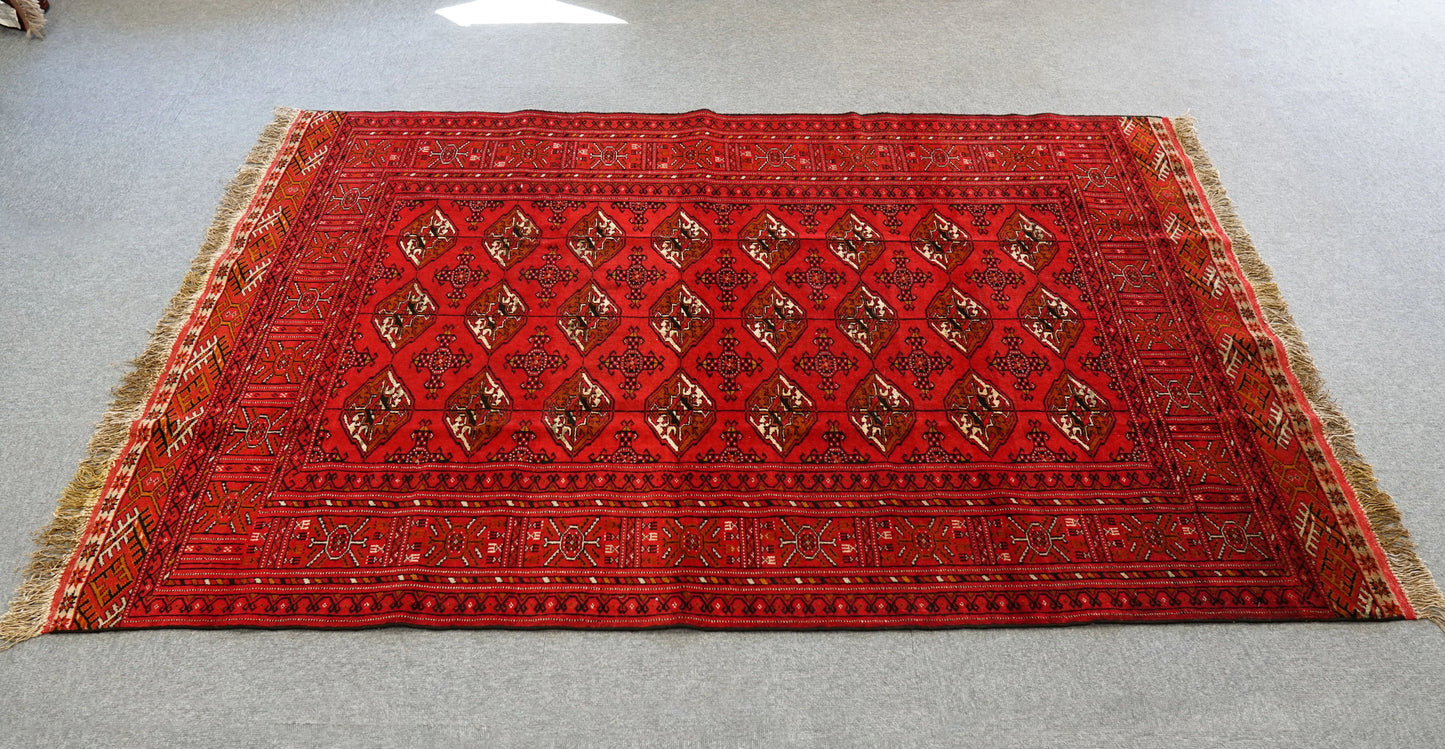192×126cm　トルクメン ボハラ手織り絨毯 Decorworks