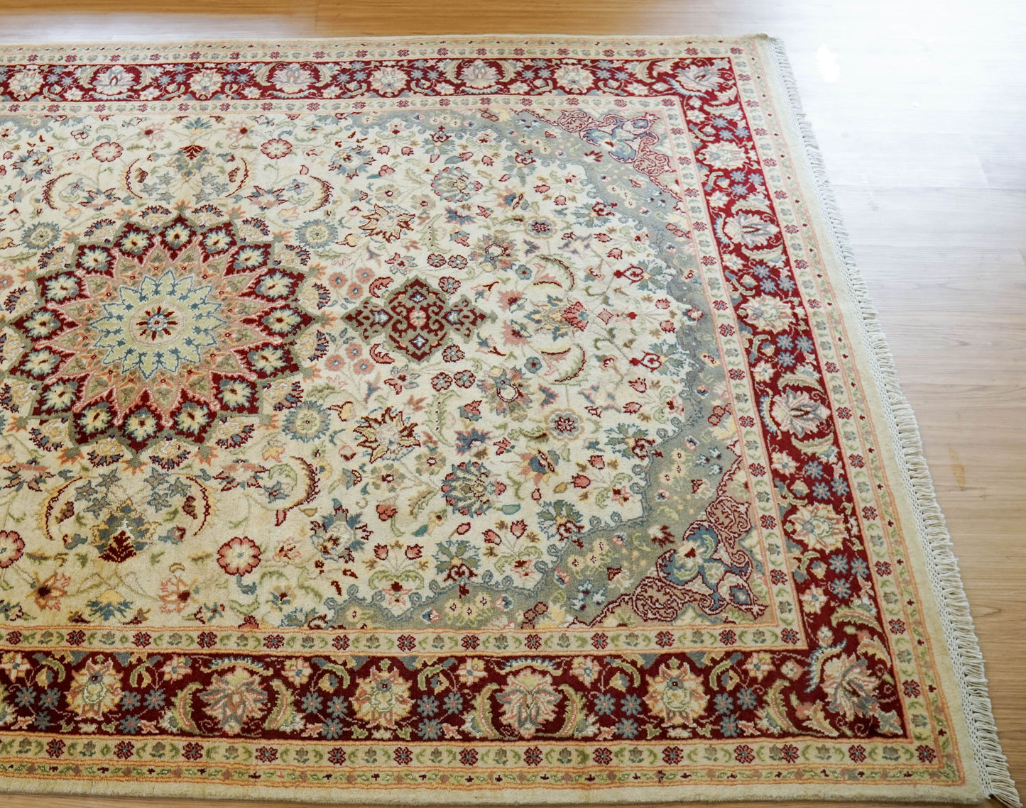  ペルシャ絨毯 オリエンタルラグ 242×154cm 手織り メダリオン柄