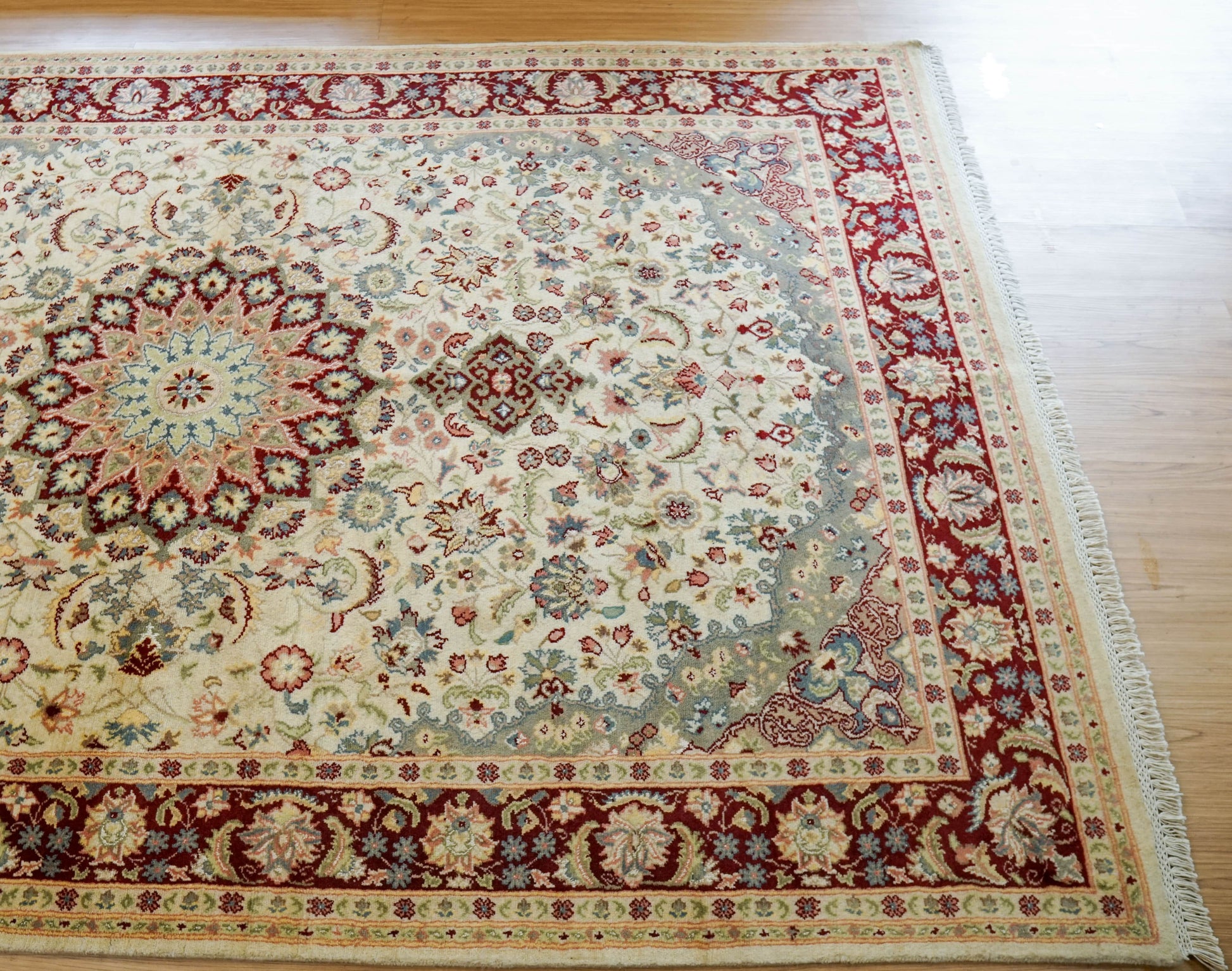  ペルシャ絨毯 オリエンタルラグ 242×154cm 手織り メダリオン柄