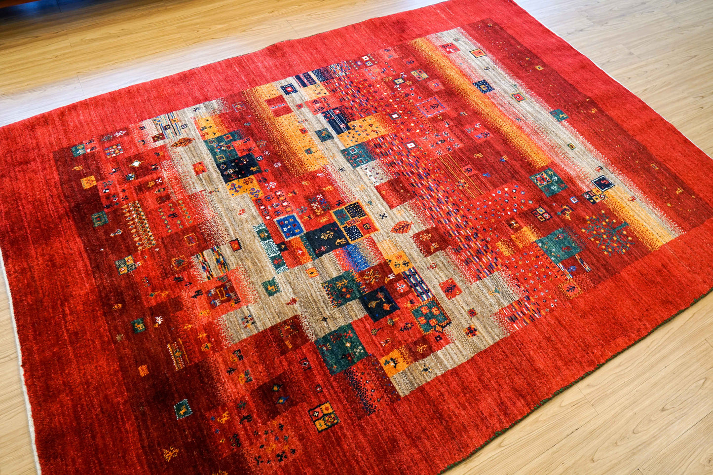 ペルシャ絨毯 カシュクリ ギャッベ リズバフトギヤべ 240×172cm