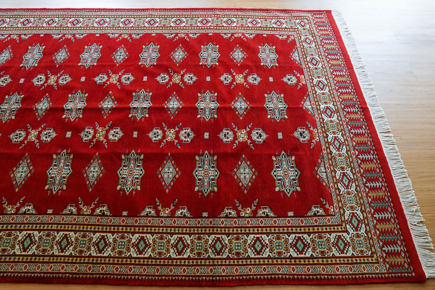 Collection パキスタン手織り絨毯 245×155cm メリノウール ファインクオリティ トライバル伝統文様