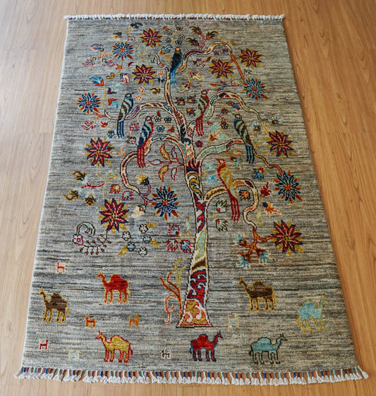 150×98cm  アフガニスタンガズニウール手織りギャッベ