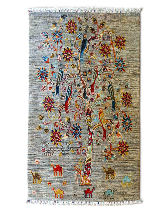  150×98cm  アフガニスタンガズニウール手織りギャッベ