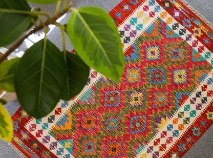 153×104cm　　アフガニスタン　手織り　キリム Decorworks