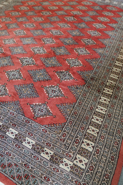 Collection パキスタン手織り絨毯 302×245cm トライバルデザイン ウールラグ