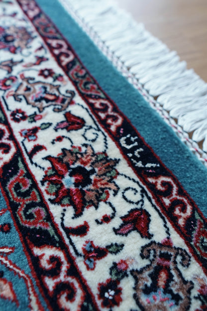  ペルシャ絨毯 アフシャル・ビジャー (afshar bijar) 130×84cm モハマドイアン工房 シカールガー（shikargah） 手織り ウール＆シルク