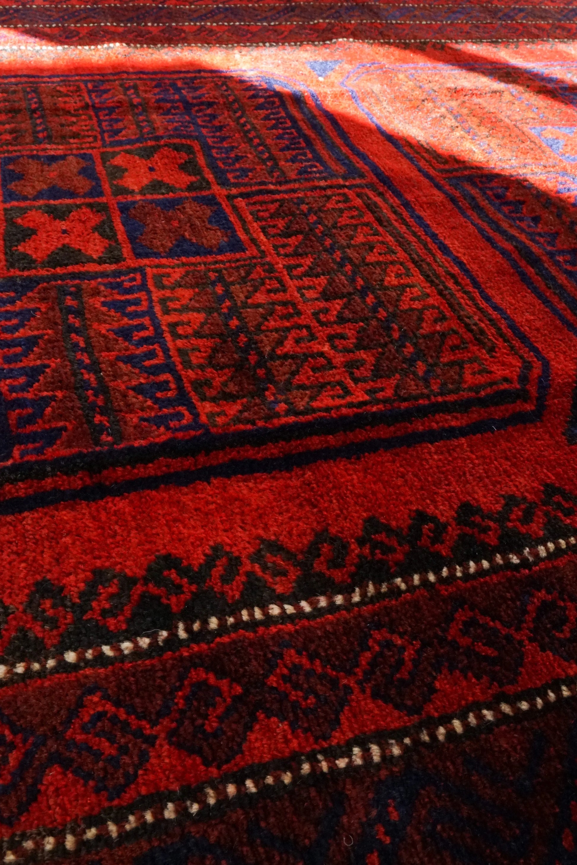 235x124cm バルーチ ヴィンテージラグ 手織り絨毯 Decorworks