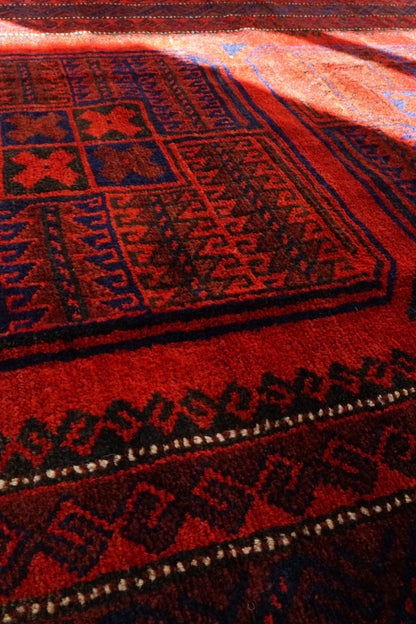 235x124cm バルーチ ヴィンテージラグ 手織り絨毯 Decorworks