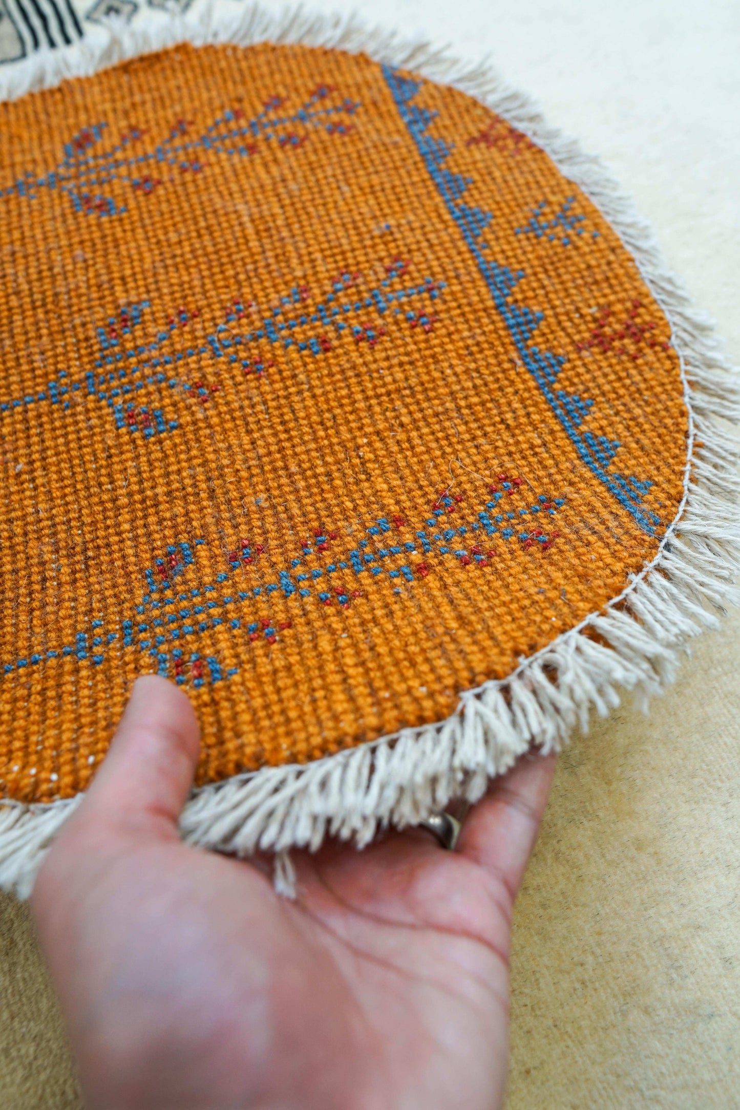  ペルシャ絨毯 手織りギャッベ アマレ族 ギャベ 40×40cm