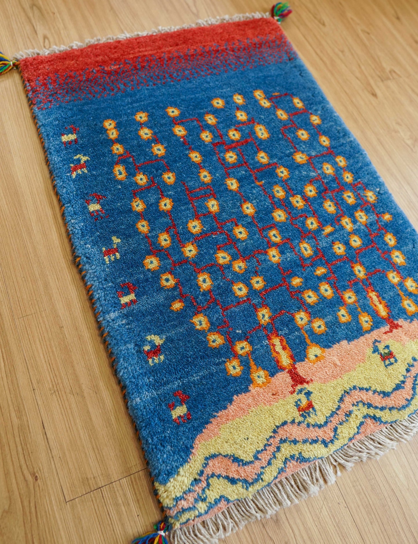  76×52cm ペルシャ絨毯 手織りギャッベアマレ族