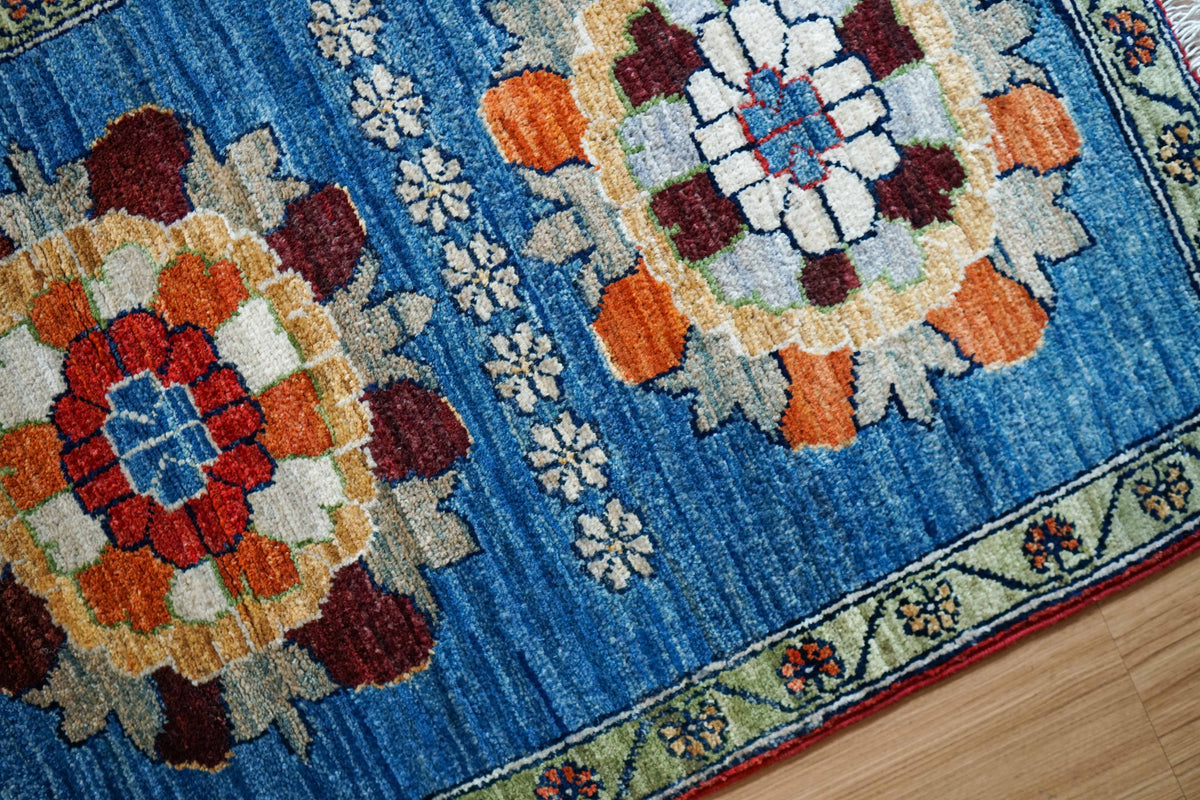  アフガニスタン・ガズニ産 手織り絨毯 103×50cm