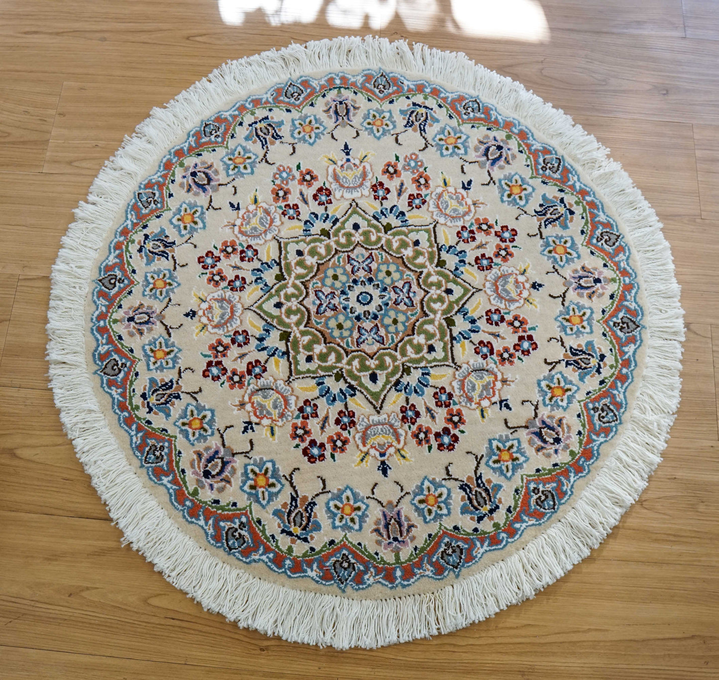  ペルシャ絨毯 ナイン 丸71cm