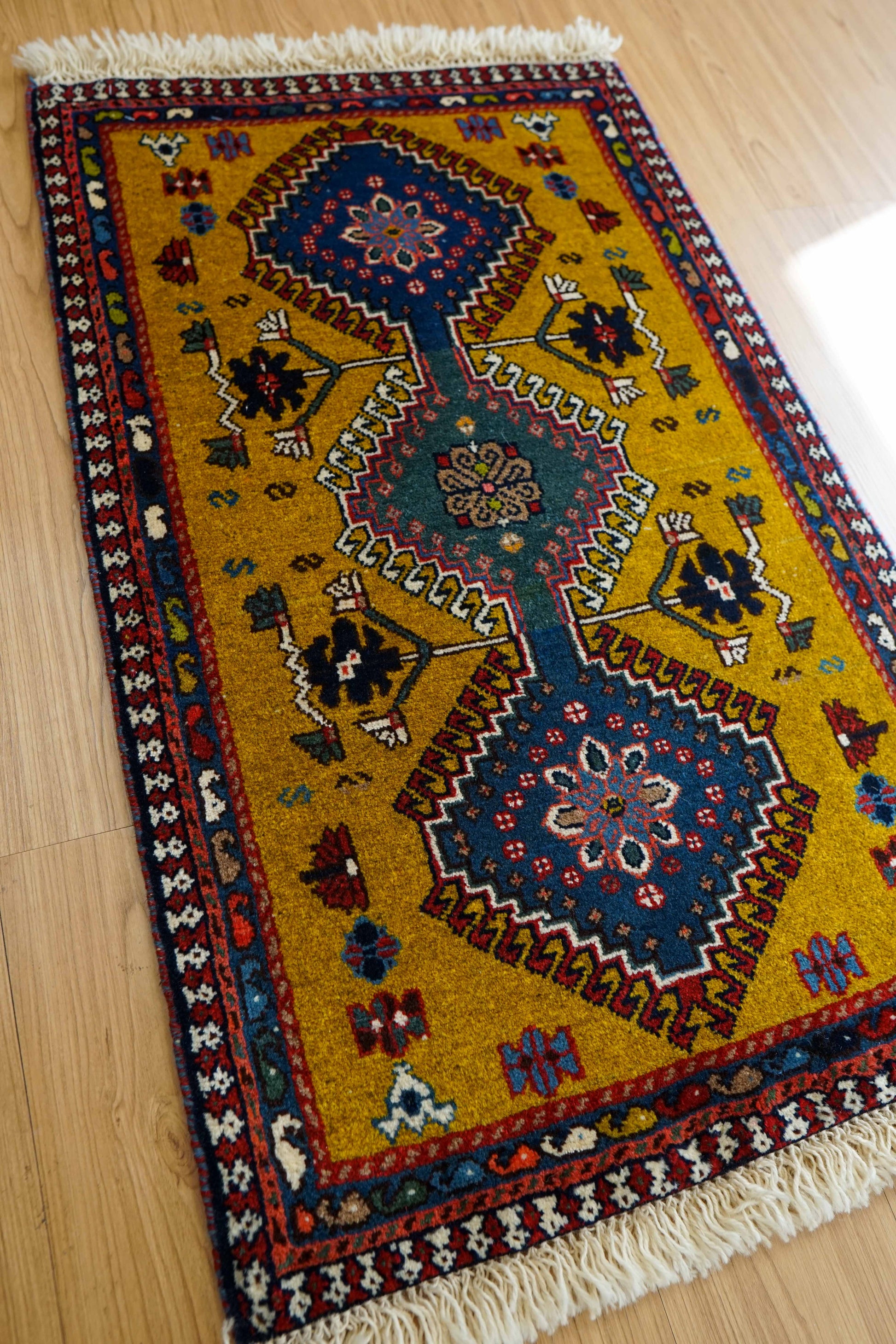  98×60cm ペルシャ絨毯 ヤラメ