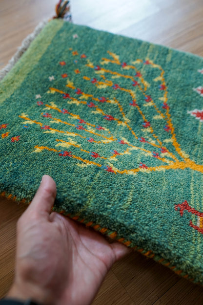  ペルシャ絨毯 手織りギャッベ アマレ族 57×44cm