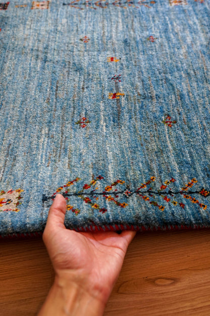  手織りペルシャ カシュクリ ギャッベ リズバフトギヤべ 103×67cm