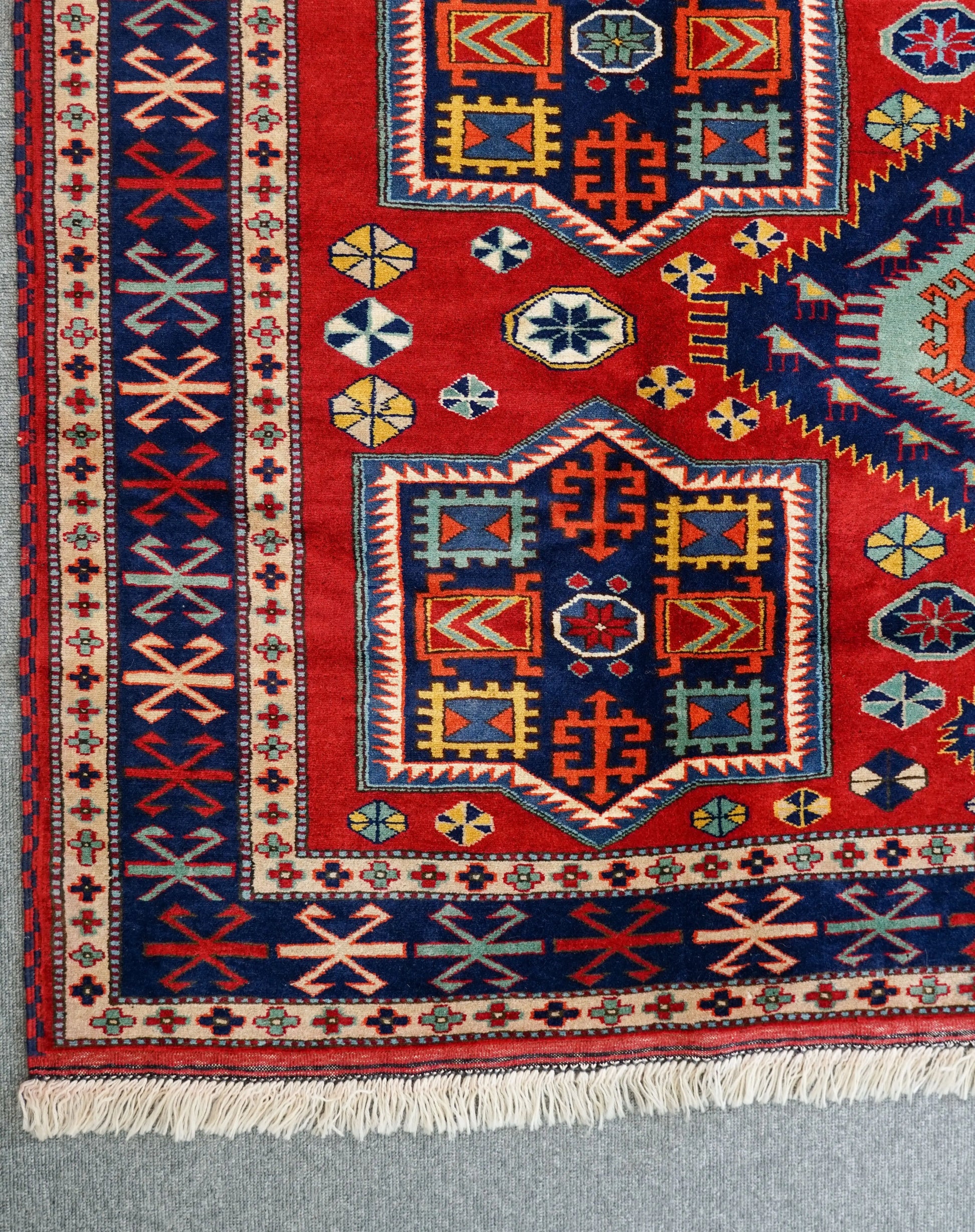 197×154cm 手織りペルシャ絨毯 トライバルラグ - Decorworks