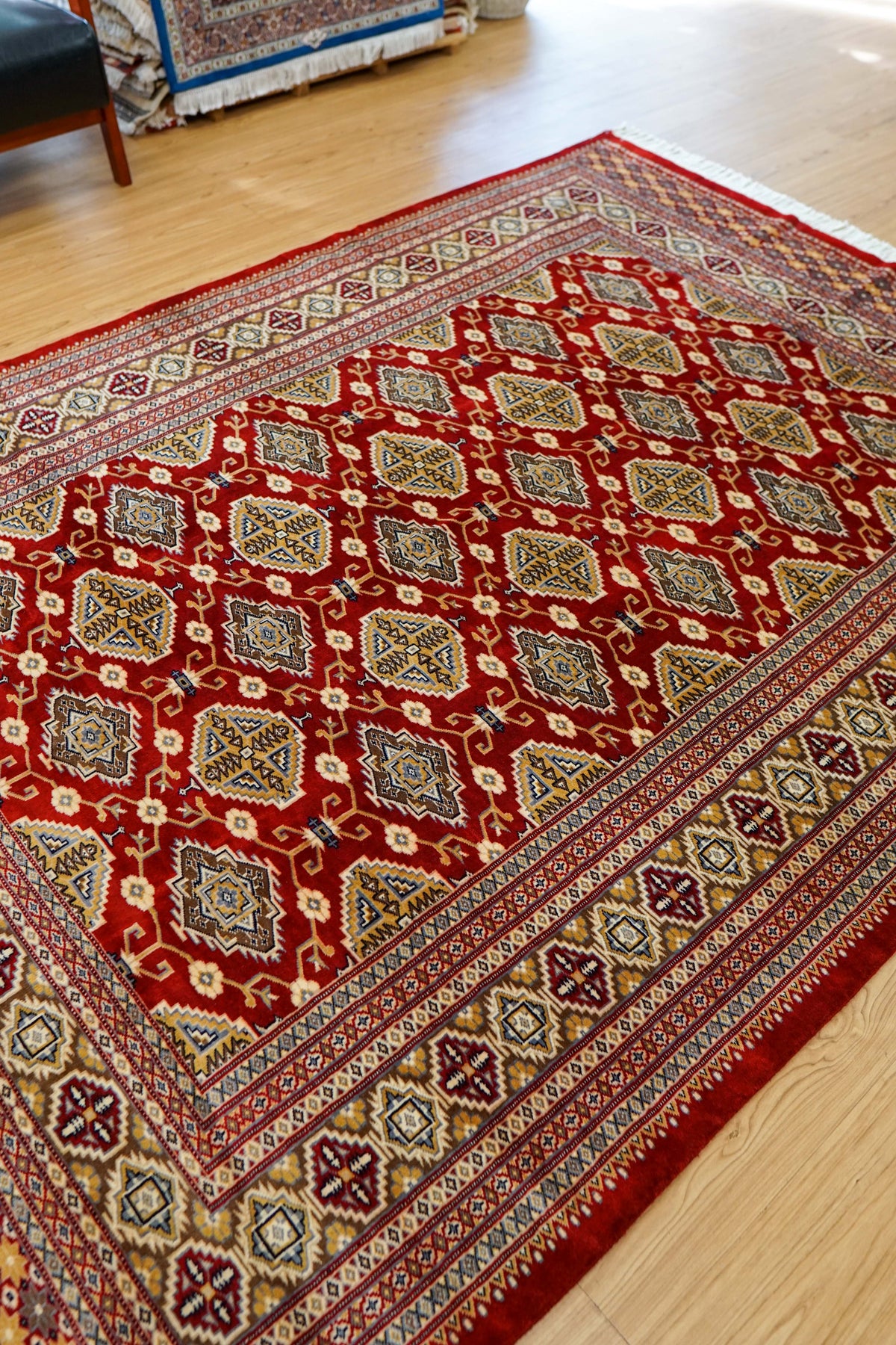  パキスタン手織り絨毯 ジャルダルデザイン 238×166cm｜ニュージーランド産メリノウール
