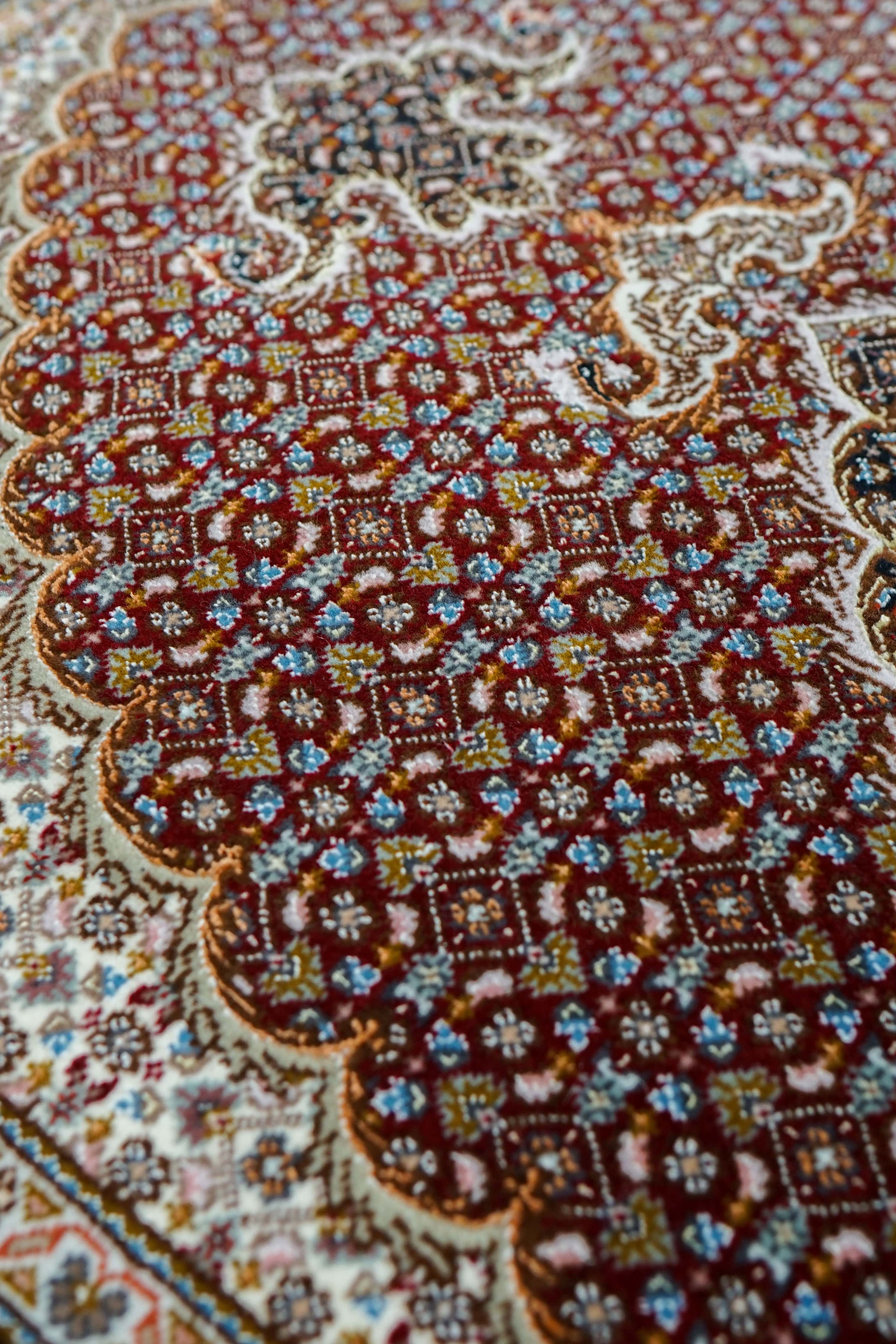 154×100cm 手織り ペルシャ絨毯 タブリーズ産 50RAJ - Decorworks