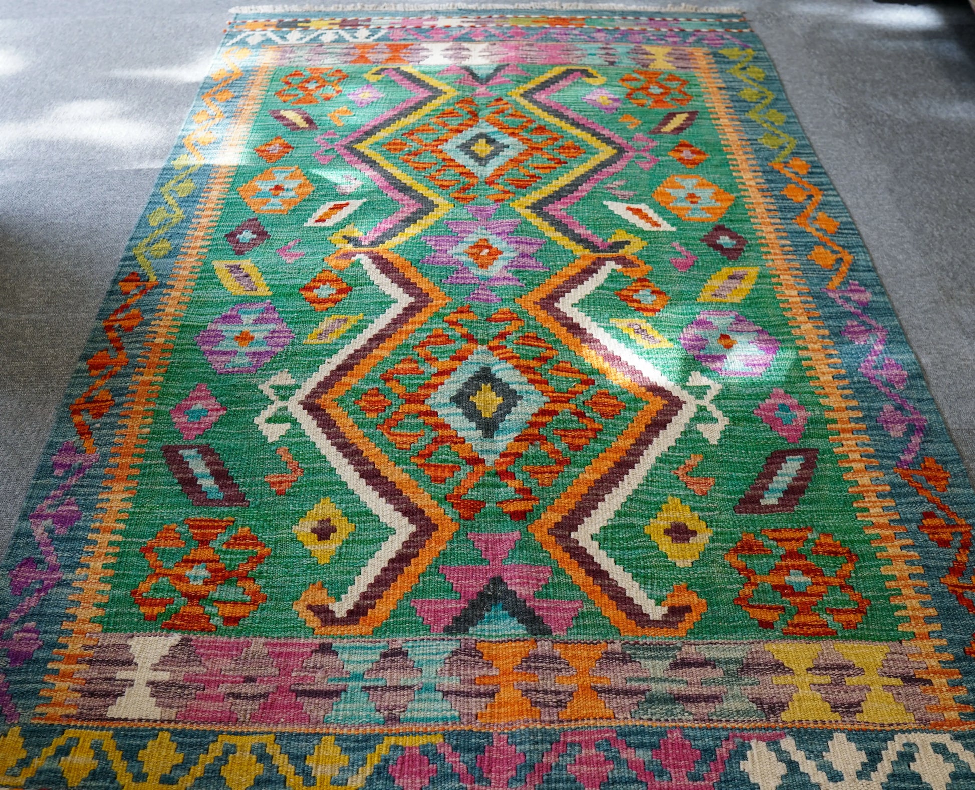 147×100cm　　アフガニスタン　手織り　キリム　　 Decorworks
