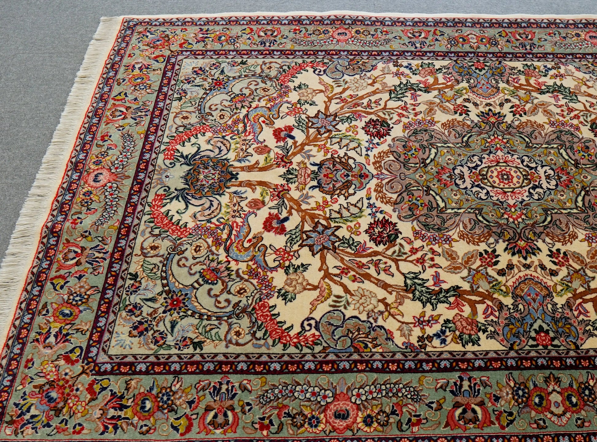200×135cm　 ペルシャサルーク総手織り絨毯 Decorworks