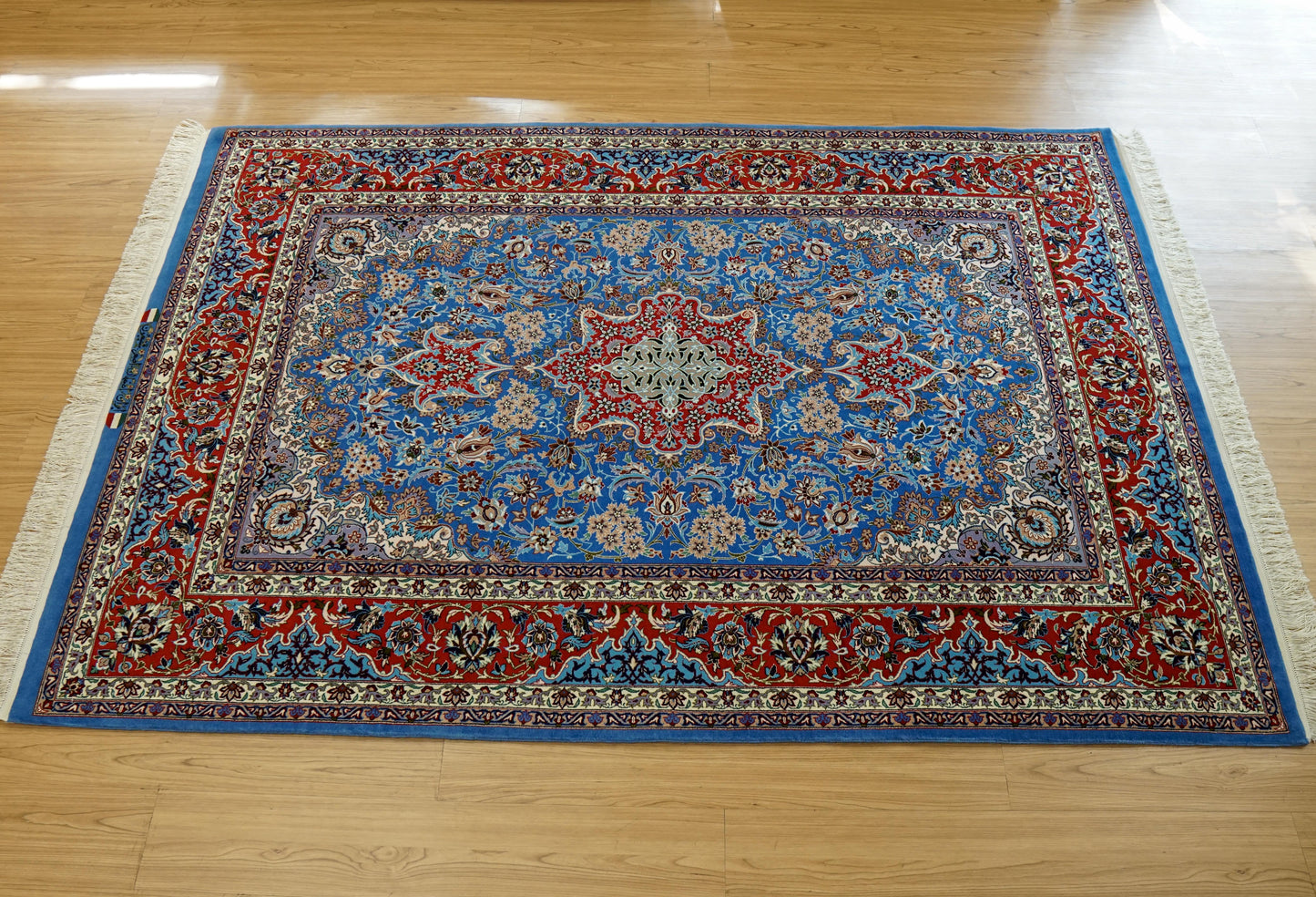  ペルシャ絨毯 イスファハン産 220×150cm  シャジュン房  4661