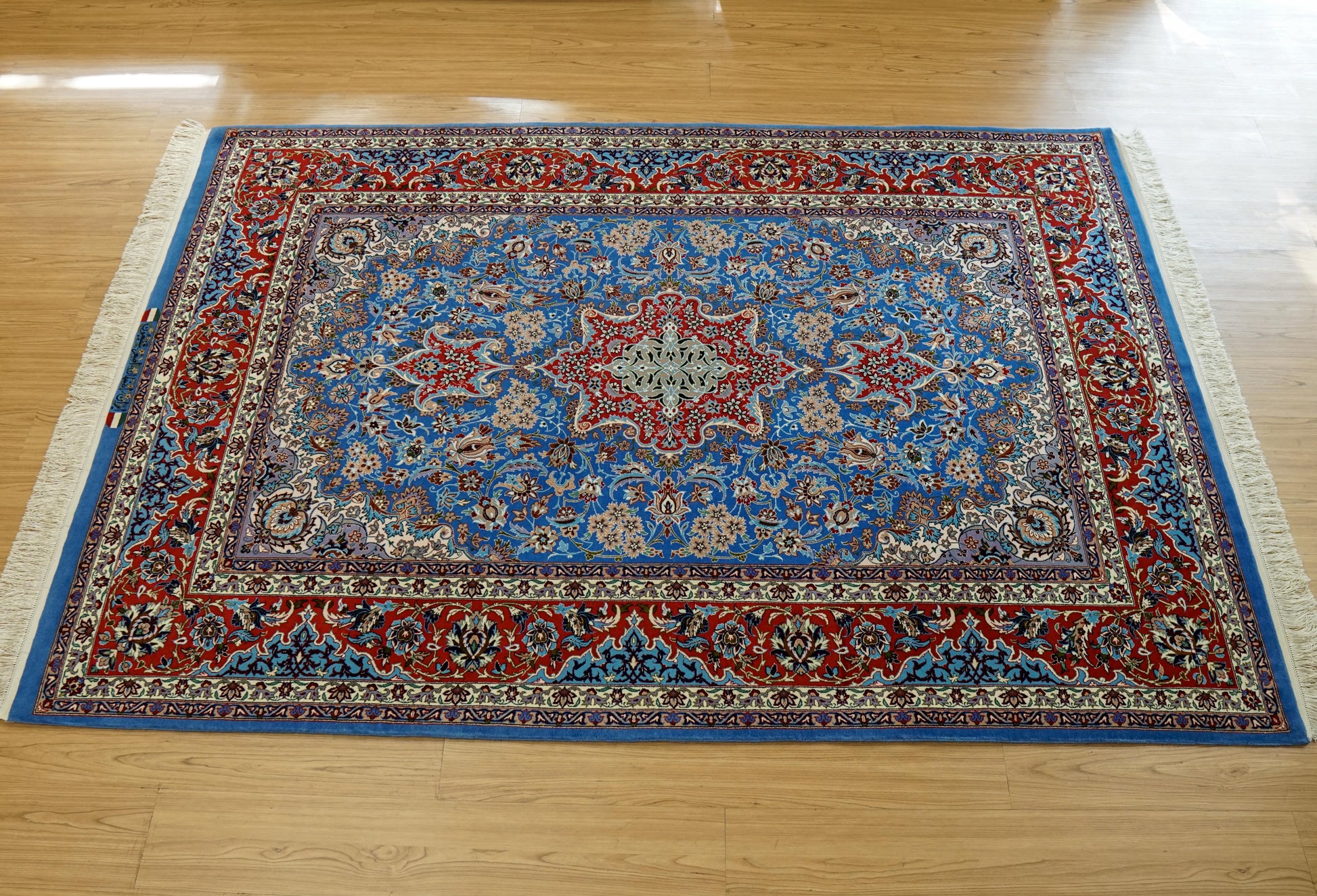  ペルシャ絨毯 イスファハン産 220×150cm  シャジュン房  4661