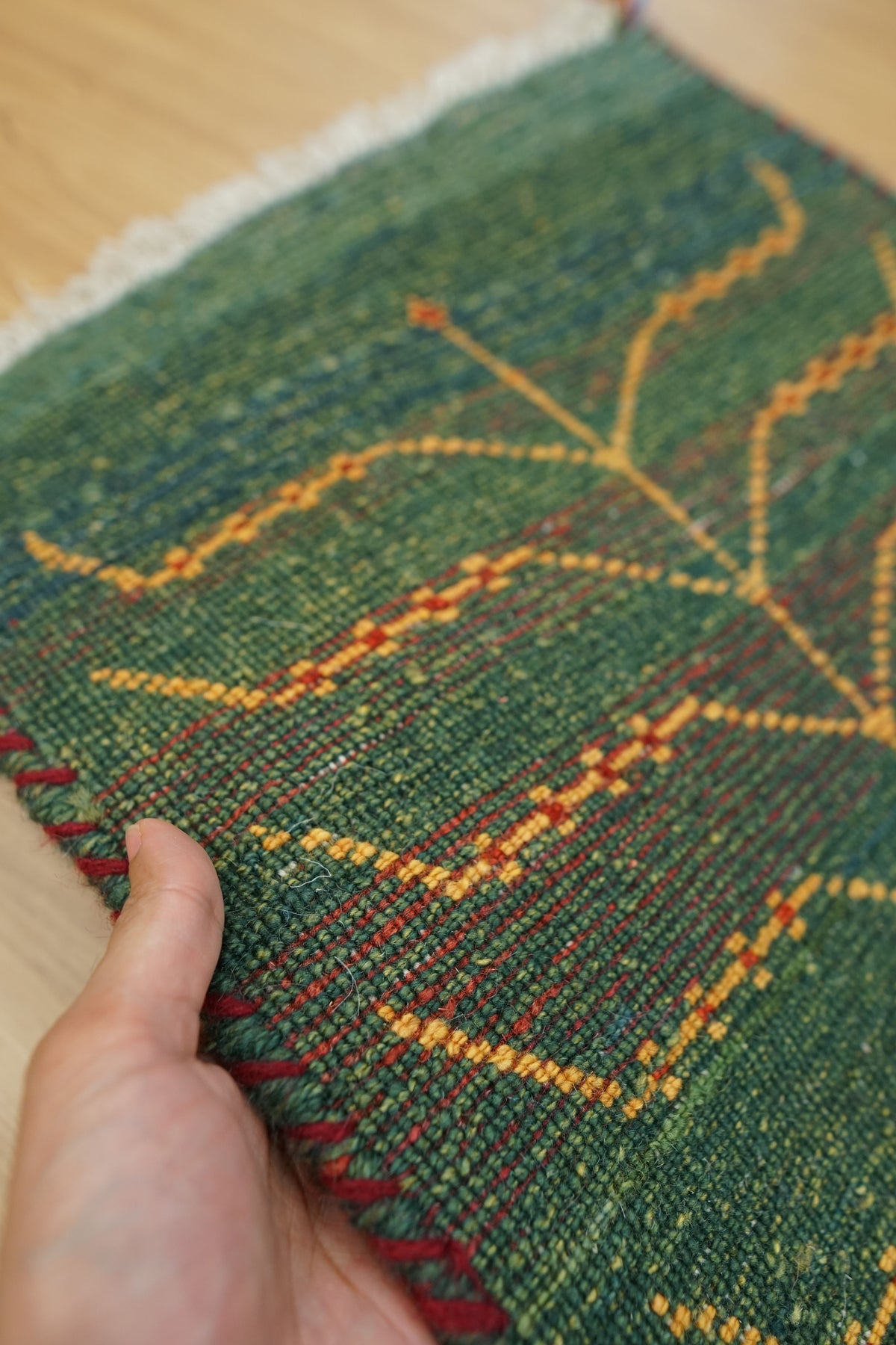  ペルシャ絨毯 手織りギャッベ アマレ族 64×41cm