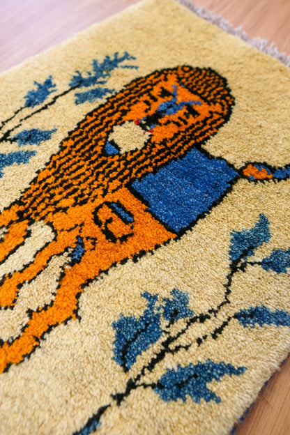 ペルシャ絨毯 手織りギャッベ 60×40cm