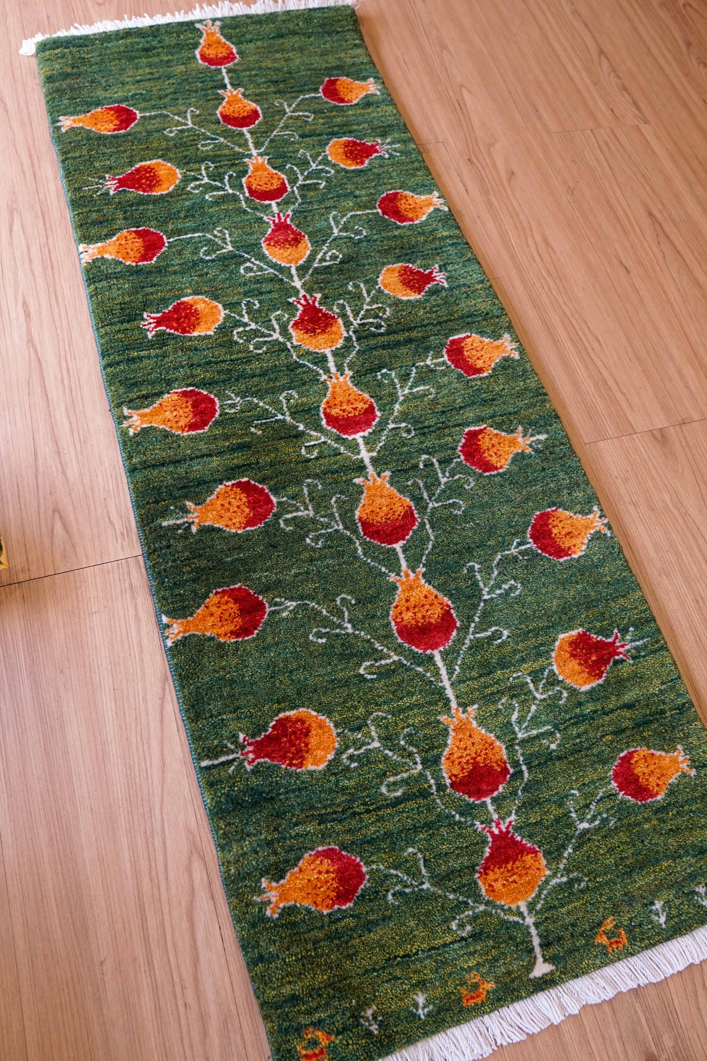 ペルシャ絨毯 カシュクリギャッベ リズバフトギャベ 117×43cm ランナー